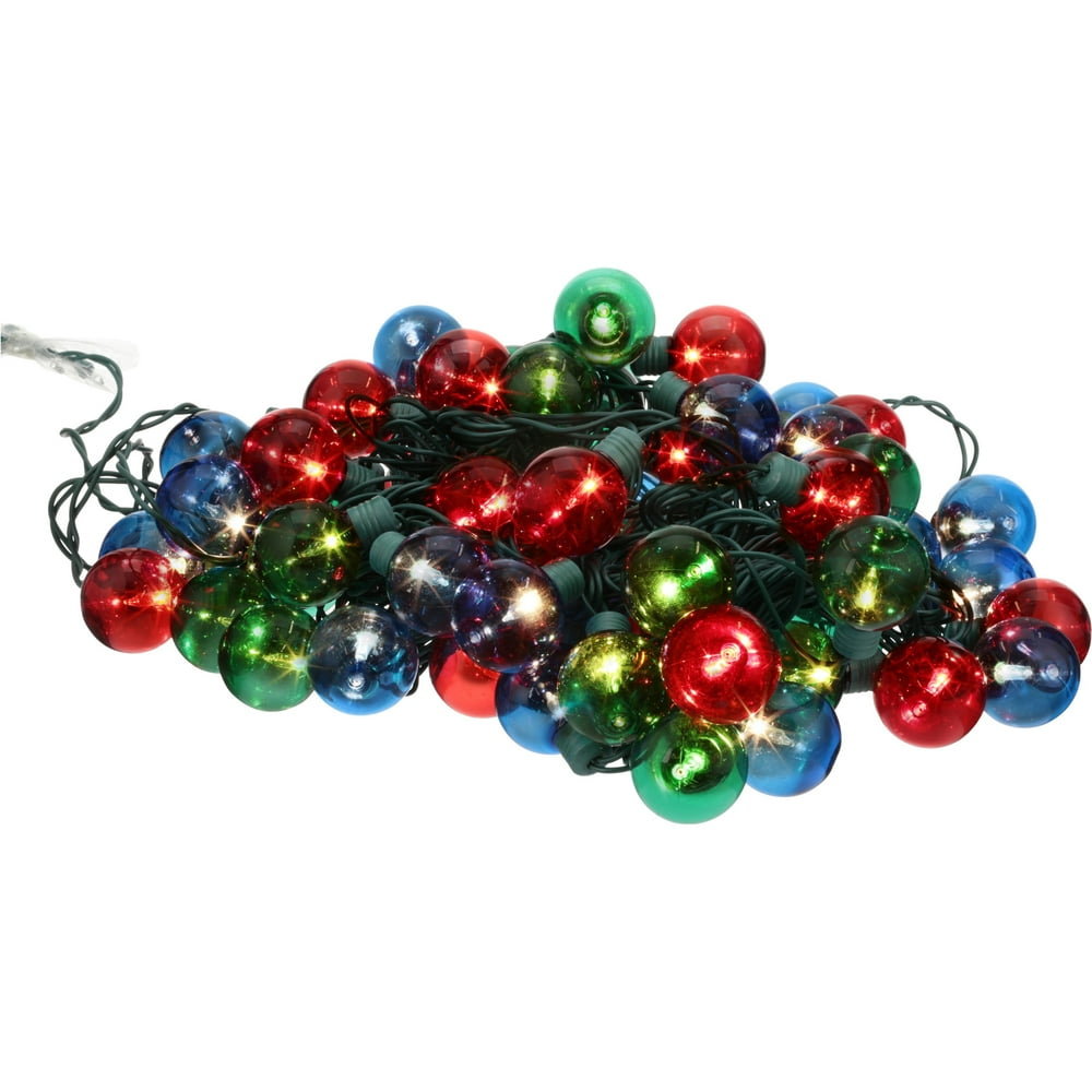 Holiday Time MultiColor 16 Function G40 Lights 60 ct Box