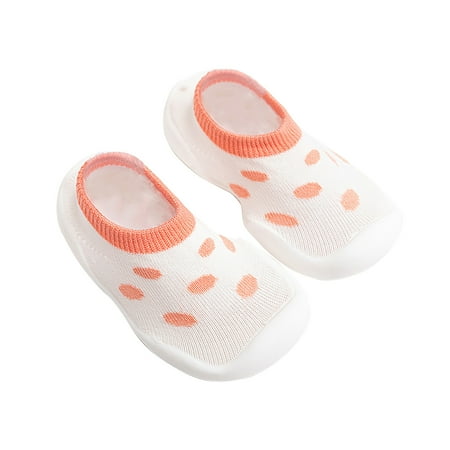 

DNDKILG Infant Baby Girls Boy First Walkers Shoes Floor Socks Toddler Child Non-Slip Spring Summer Fall Leopard Slippers Pink 6M-3Y 25