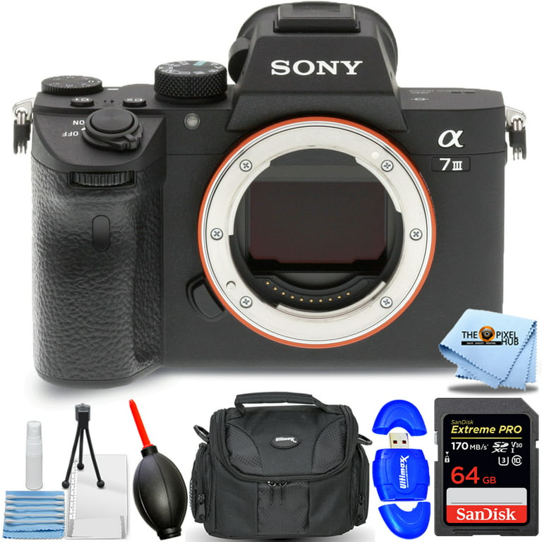 Sony Alpha a7 III Mirrorless Digital Camera - Bundle with Shoulder Bag,  32GB SD Card, Cleaning Kit, Card Reader, SD Card Case, Corel PC Software  Kit