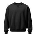 thumbnail image 5 of LEKWK Crewneck Sweatshirts for men Long Sleeve Casual Pullover Activewear Athletic Tops Classic Fit Comfortable Basic Fall Winter Shirt for Gym Workout Running Outdoor Black S, 5 of 5