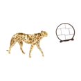 thumbnail image 1 of Figura de dorado con escultura de resina, soporte de exhibición de madera, adorno coleccionable artesanal, decoración artística adecuada para, 1 of 8