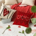 thumbnail image 3 of I Love U XOXO Valentine Hearts Throw Pillow Covers, 16 x 16 Inch Love Wedding Cushion Case Decoration for Sofa Couch Set of 4, 3 of 6