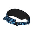 thumbnail image 2 of Fotbe Blue Butterfly Visera Deportiva con Diseño, Gorra Abierta Ajustable de Algodón para Mujer y Hombre, 2 of 7