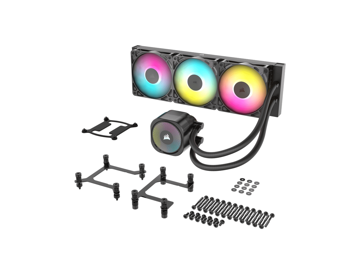 CORSAIR NAUTILUS 360 RS ARGB Liquid CPU Cooler – RS120 ARGB Fans – Fits Intel® LGA 1851, AMD® AM5/AM4 – Simple Daisy-Chain Connections - Direct Motherboard Connection