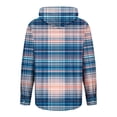 thumbnail image 4 of WMTBSRSW Men's Long Sleeve Shirts with Chest Pockets Lightweight Plaid Hooded Shirts Casual Dressy Button Down Blouse for Work Business Pink Large, 4 of 5