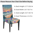 thumbnail image 6 of Sunset Beach Chair Covers for Dining Room Set of 4, Washable Spandex Parsons Slipcovers, Removable Kitchen Chair Cover, Stretch Seat Protector for Home Party Hotel, 6 of 6
