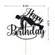 thumbnail image 2 of Cake Topper Naicaek Negro con Brillo para Cumpleaños Fitness, 2 of 7