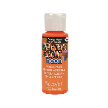 UPC: 0766218047069 | Orange Neon – Crafter s Acrylic All-Purpose Paint 2oz