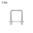 thumbnail image 3 of Unique Bargains Square U-Bolts 2 Sets 62mm Inner Width 100mm Length M10 304 Stainless Steel U Clamp Bolt, 3 of 5