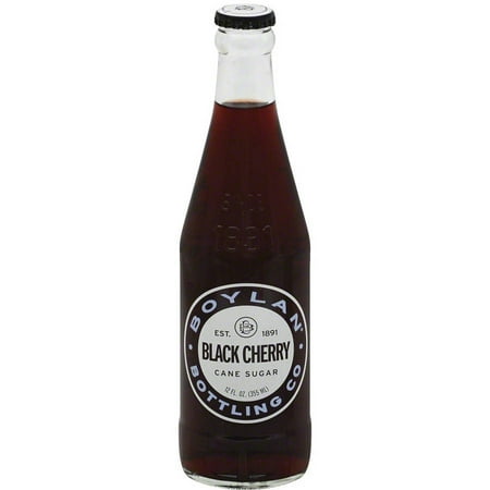 Boylan Black Cherry Soda, 12 fl oz, (Pack of 24)