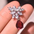 thumbnail image 3 of Rose Gold Color Dangle Earrings  Romantic Wedding Accessories  Exquisite Cubic Zirconia Jewelry, 3 of 5
