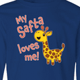 thumbnail image 4 of Inktastic My Safta Loves me- cute giraffe Long Sleeve Youth T-Shirt, 4 of 5