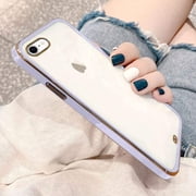 Case Compatible with iPhone 7 Plus iPhone 8 Plus Crystal Clear Transparent Design Back Bumper Shockproof Slim Fit Soft TPU Silicone Protective Phone Case Cover for iPhone 7 Plus/8 Plus, Pink