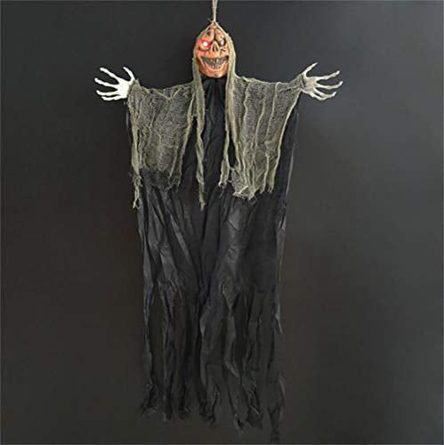 45Inch Ghost Halloween Decorations With LED Glowing Eyes Halloween Party Decor 