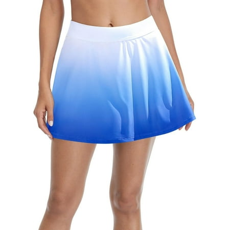 MGCWSH Women s Swim Skirts high Waist Swim Dresses Bikini Bottom Tummy Control Bathing Suit Bottoms Blue M