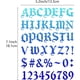 thumbnail image 3 of 2 plantillas de letras metálicas reutilizables, con símbolos, números y alfabetos, de acero inoxidable., 3 of 9