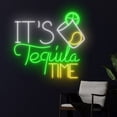 thumbnail image 3 of Handmadetneonsign It's Tequila Time Neon Sign, Tequila Neon Light, Tequila Led Light, Wine Bar Sign, 3 of 5