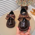 thumbnail image 3 of Owordtank Stelle Girls Mary Jane Shoes Black School Uniform Flats Dress Shoes Detachable Bow Chunky Formal for Little/Big Kids, 3 of 8