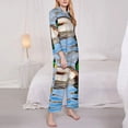 thumbnail image 3 of Sigee Mallard Duck Swimming In A River for Women’s Pajama Sets Long-Sleeved Pjs Sets for Women 2 piece Sleepwear-Medium, 3 of 7