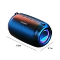 thumbnail image 4 of LACKUST Bluetooth 5.0 Colorful Streamer Mini Audio Outdoor Portable Bluetooth Audio Subwoofer Surround Sound Hifi Speaker,Black, 4 of 8