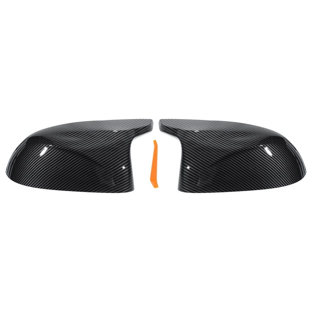 Cubiertas de Espejo Lateral Izquierda y Derecha Reemplazo para BMW X5 F15 X6 F16 X3 F25 LCI X4 F26 2014-2018 Patrón de Fibra de Carbono Negro