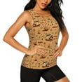 thumbnail image 2 of Fotbe Brown Mushrooms Womens Loose Fit Casual Flowy Slim-Fit Tank Tops Athletic Round Neck Trendy Sleeveless Summer Tops for Gym and Yoga-X-Large, 2 of 9