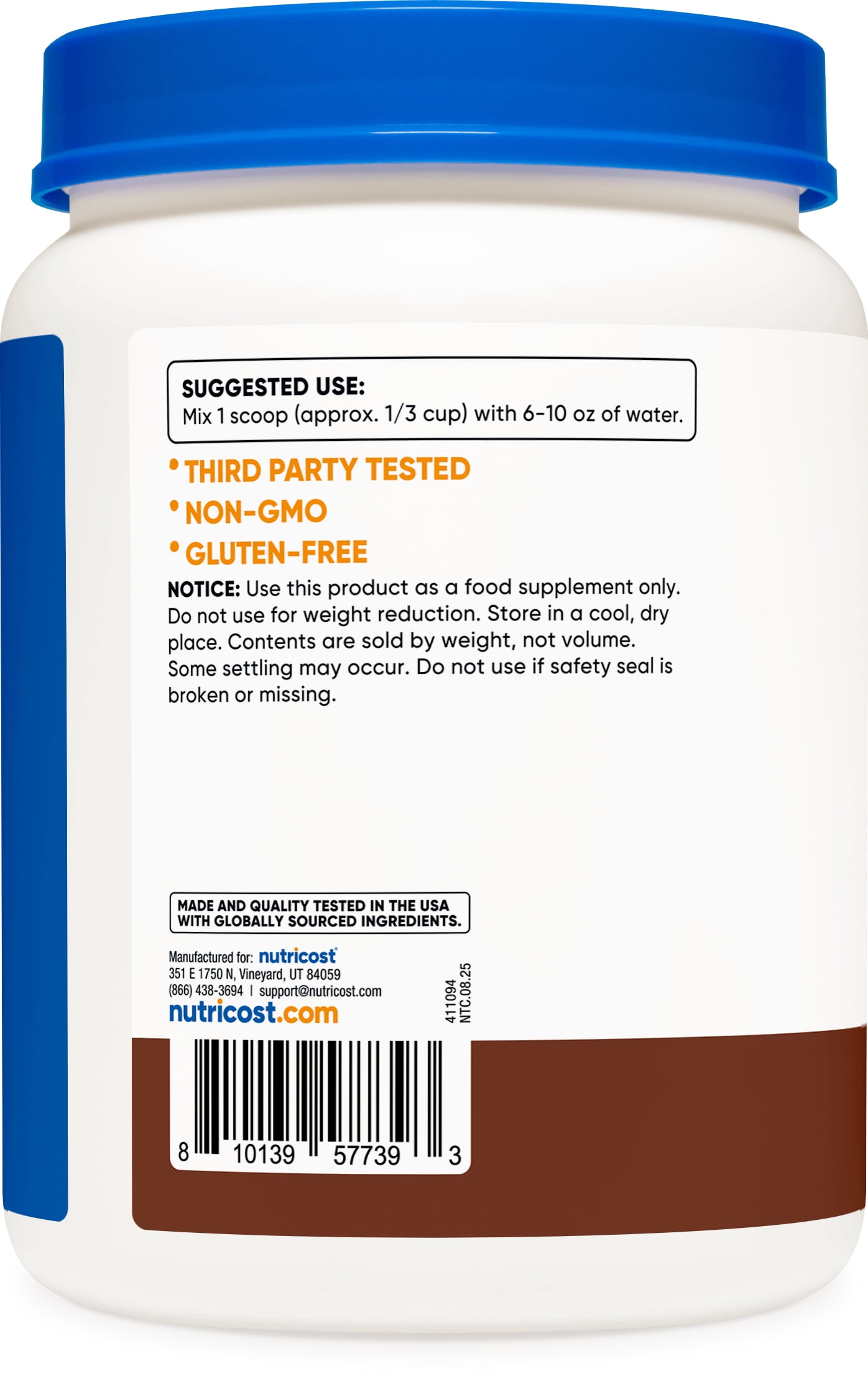 Nutricost Pea Protein Powder (2 LBS) Chocolate - 20g of Vegan Pea Protein Isolate, GMO-Free, Gluten-Free, 31 Servings