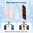 thumbnail image 4 of morfec Magnetic Portable Charger, Ultra Slim 12000mAh Magsafe Power Bank, PD 20W Fast Charging Wireless Battery Pack Compatible with iPhone 17/16/15/14/13 Series, Pink, 4 of 7