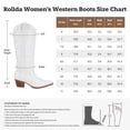 thumbnail image 2 of Rollda Womens Cowboy Boots Knee-High, Chunky Heel Western Cowgirl Boots for Women, White, Size 8.5, 2 of 6