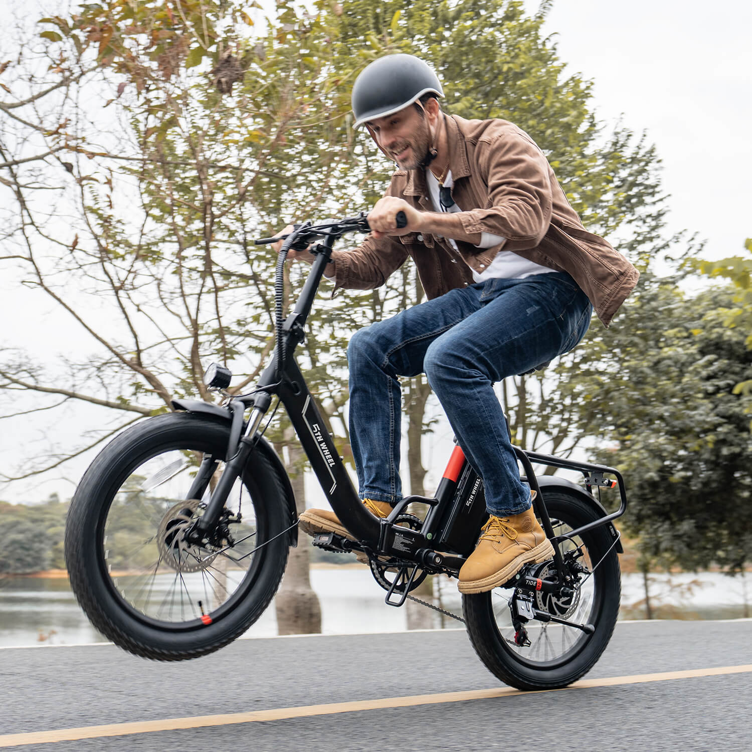 5TH WHEEL W11B 20" Fat Tire Electric Bike, Black photo 5