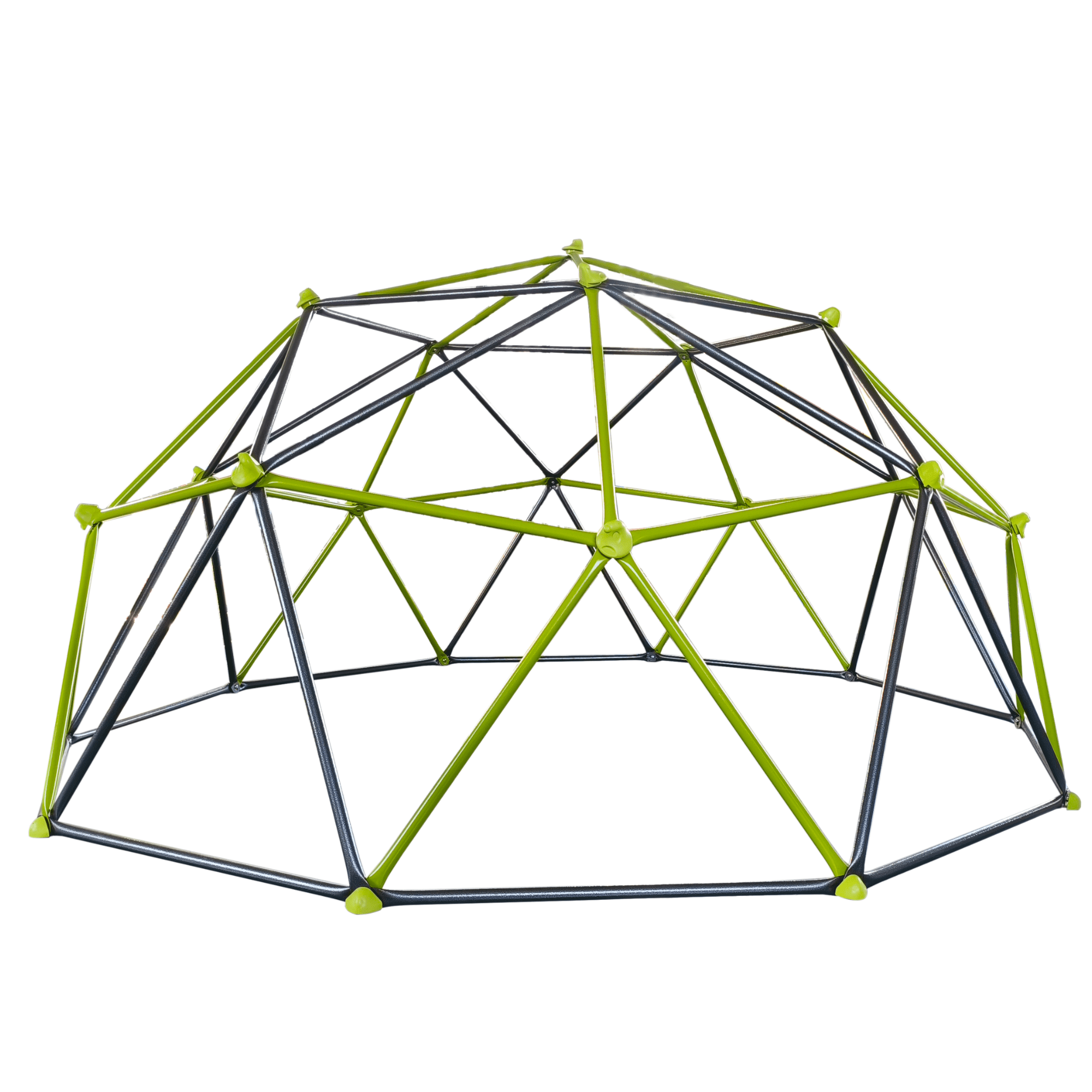 Ten Sided Climbing Frame for Outdoor Playground, 10ft Half Sphere Climber with Colorful Climbing Stones for Kids Age 3+