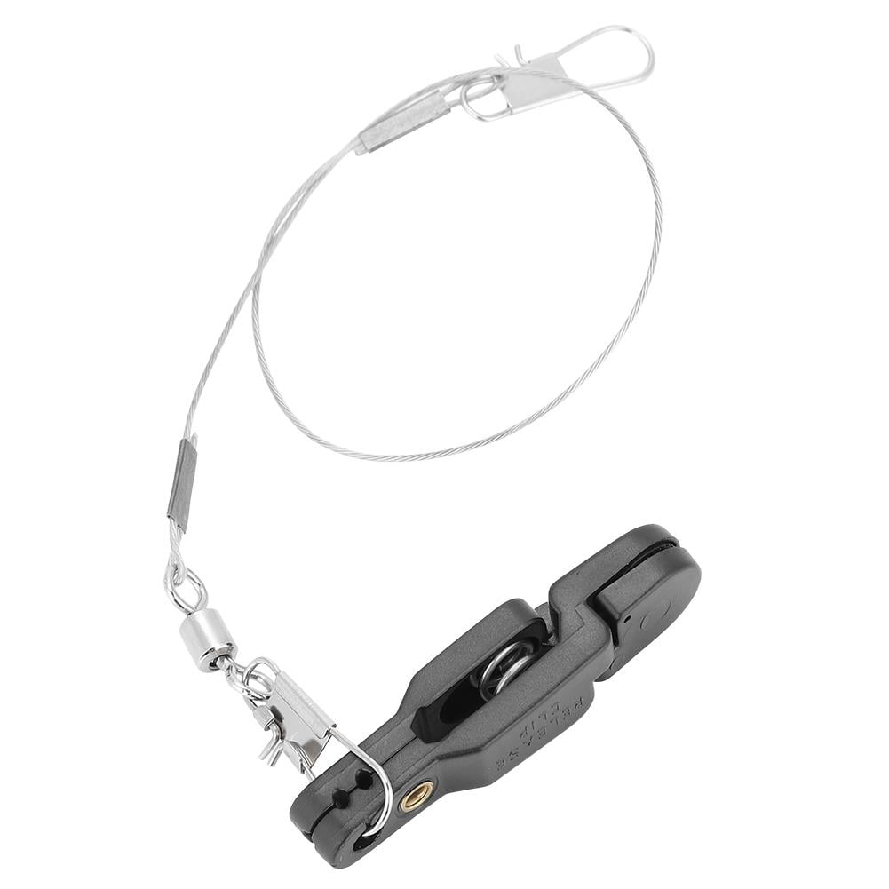 Qiilu Power Grip Board Mast Release Snap Clip Clamp+Steel Fishing Line