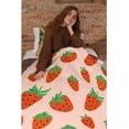thumbnail image 6 of Pink Strawberry Flannel Blanket, All Season Soft Cozy Plush Bed Throw fit Bedroom Living Room Sofa Couch Bedding Office Cinema Farmhouse Beach Yoga Travel 30"x40" for Newborn Baby, 6 of 6
