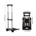 thumbnail image 3 of Folding Hand Truck with Telescoping Handle and Wheels, Portable Foldable Dolly Cart for Moving Boxes, Groceries, Camping, and Courier Delivery, 3 of 6