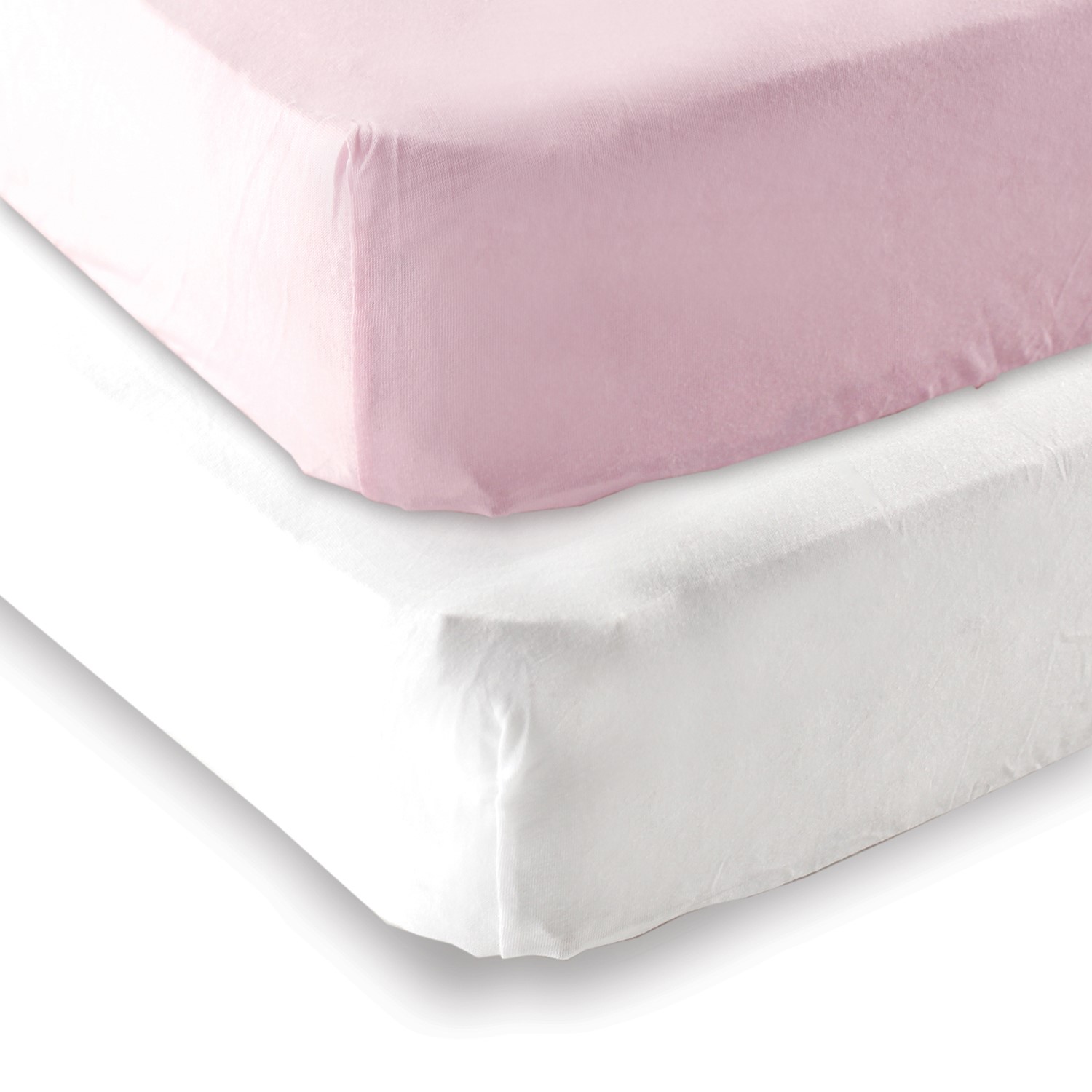 Luvable Friends Baby Girls' Fitted Crib Sheet, 2Pack