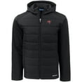 thumbnail image 2 of Men's Cutter & Buck Black Tampa Bay Buccaneers  Evoke PrimaLoft Hybrid Eco Softshell Recycled Full-Zip Hooded Jacket, 2 of 3