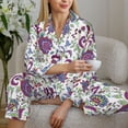 thumbnail image 6 of Lsque Fairy Flower Pattern Long Sleeve Pajama Set for Women - Soft 2-Piece Sleepwear and Loungewear Set with Pockets, Comfy Nightwear-XX-Large, 6 of 7