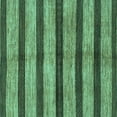 thumbnail image 1 of Ahgly Company Machine Washable Indoor Square Oriental Turquoise Blue Modern Area Rugs, 6' Square, 1 of 4