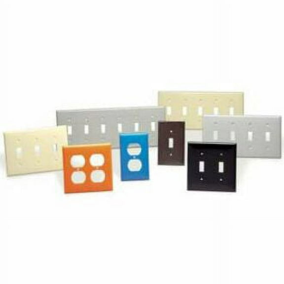 Leviton 80723-I Ivory Nylon Five Gang Toggle Light Switch Wall Plate