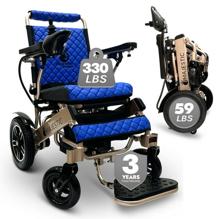 Majestic IQ-8000 Electric Wheelchair, Lightweight Electric Wheelchairs for Adults, 330 lbs Weight Capacity, Airline and Cruise Approved