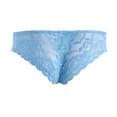 thumbnail image 4 of Bragas de hombre sexys con efecto mojado, lencería de encaje con estampado floral, bolsa abultada, calzoncillos de tiro bajo, suspensorios transparentes, ropa interior, 4 of 5