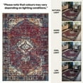 thumbnail image 5 of GLN Rugs Narman - Indoor, Machine Washable Area Rug 8'x10' Turkish Burgundy Home Carpet, 5 of 10