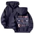 thumbnail image 1 of Women's Zip Up Hoodie Casual Bow Print Sweatshirt Comfortable Pullover For Daily Wear With Jeans In Spring Fall Winter, 1 of 3