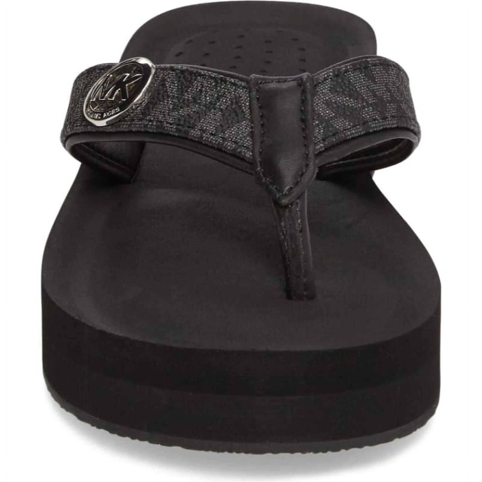 Michael Kors Mini MK Logo PVC Gage Flip Flop, Black, 8M - Walmart.com