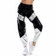 thumbnail image 4 of Pantalones largos de mujer a juego con el color, de charol estampado en caliente, con bolsillo láser en color, pantalones largos holgados para mujer, 4 of 5