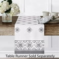 thumbnail image 6 of Newbridge Mykonos Grey Mediterranean Tile Bordered Fabric Tablecloth - Grey Medallion Print Indoor/Outdoor, Stain Resistant, No-Iron Tablecloth, 60 x 102 Inch Rectangle, 6 of 9