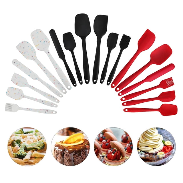 Juego de 6 utensilios de cocina de silicona espátula antiadherente resistente al calor cepillo para aceite Chef All Over Silice