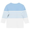 thumbnail image 5 of HAOTAGS Toddler Girls Blouses, Lightweight Striped Long Sleeved Causal Tops Blue 4 Years, 5 of 5