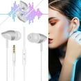 thumbnail image 2 of Auriculares intrauditivos con micrófono, auriculares con cable de 3,5 mm para smartphones iOS y Android, portátiles, MP3, juegos y Walkman, 2 of 6