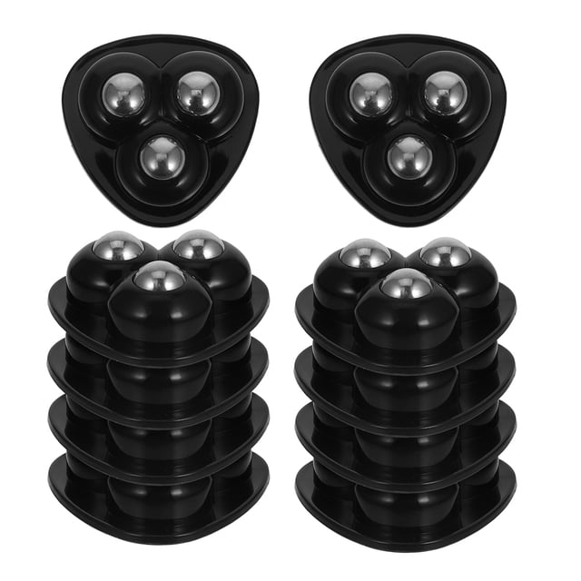 unbranded 12Ud Autoadhesivas Con Estructura Triple Bola Para Uso En Muebles En Negro